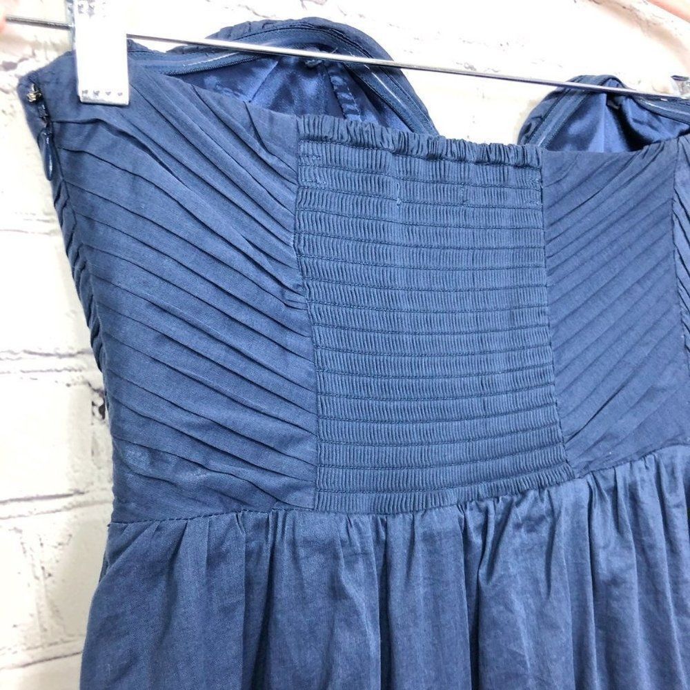 Express Blue Textured Strapless Mini Dress - Picture 6 of 9